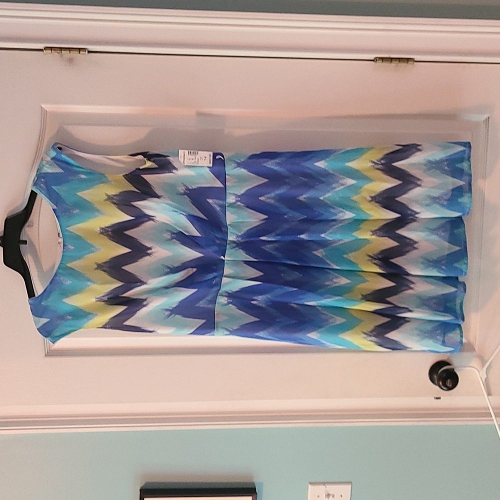 Blue Patterned Dress